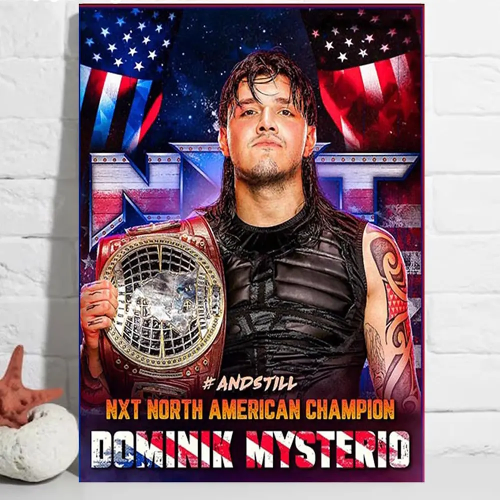 Dominik Mysterio Wrestling Poster Dark Theme Wall Art Decor HY1432