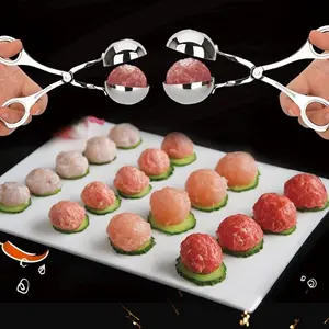 1pc Stainless Steel Meatball Maker Meatball Clip DIY Fish Ball Mold Food Clip Durable Cooking Tools Kitchen Creation Italian Pill Maker
