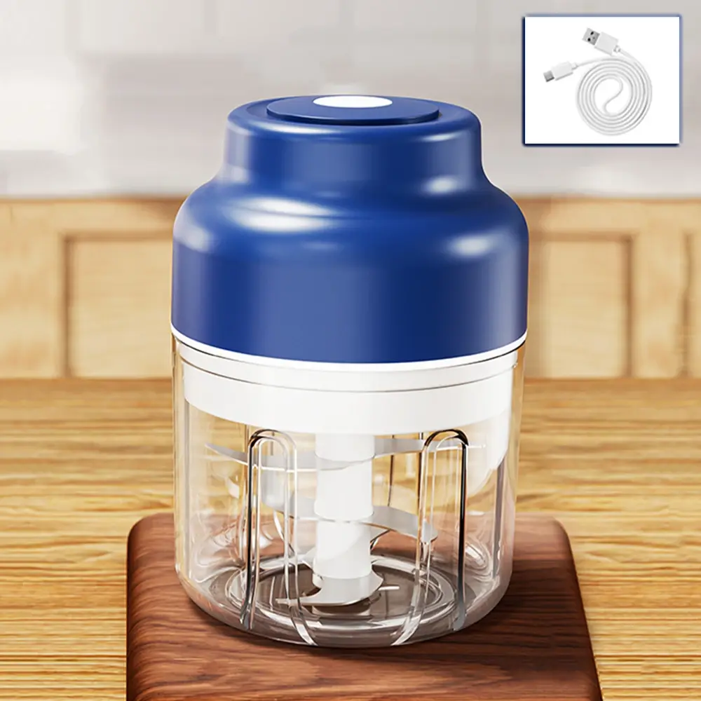 Electric Food Chopper 320Ml Electric Garlic Chopper USB Rechargeable Meat Grinder Garlic Press Portable Blender raugee