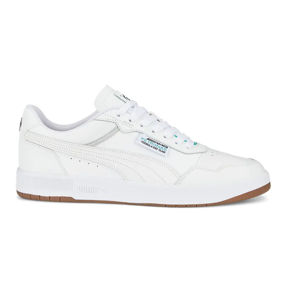 PUMA Mens Mercedes Amg Petronas F1 Court Ultra Lace Up Sneakers Shoes Casual - White