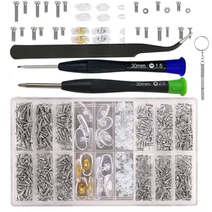 Eyeglasses Repair Kit with Stainless Steel Screws, Nose Pads & Tools | Also for Watch Accessories Eyeglasses Repair Kit with Stainless Steel Screws, Nose Pads & Tools | Also for Watch Accessories