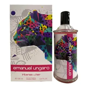 Emanuel Ungaro Intense for Her Women's Floral Fruity EDP - 3.4 fl oz Spray, Blackcurrant, Flowers, Jasmine-Themed, Candy-Flavored, Alcohol-Based, New in Box, Blackcurrant Women's Fragrance, Flowers Women's Fragrance