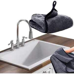 Shiny Shower Cleaning Wipes, Drying Towels, Shower Doors Wipes Drying Towels,16 * 24" Streak Free Glass Window Car Mirror Super Absorben Microfiber Cleaning Cloths (1pc grey16*24")