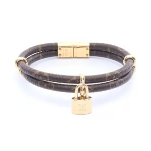 Pre-owned Louis Vuitton Canvas Small Leather Goods Keep It Twice Monogram Bracelet