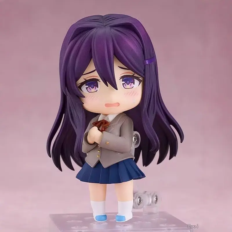 Nendoroids Doki Doki Literature Club Yuri, Natsuki, Monika, Sayori, Articulated Figures with Swap Faces, Anime Collectible Doll Ornaments