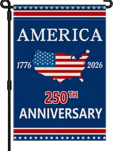 250 Anniversary USA Garden Flag, 250th Anniversary America Flag 250 Year Patriotic Banner American 4th of July Freedom Yard Sign Double-Sided Waterproof 1776-2026 Commemorative Flag 12x18 Inch