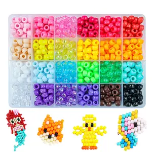 Kandi bead pony bead material kit, make a bunch of animals nostalgic craft  perfect for beginner or anyone who loves colorful, hands-on projects.