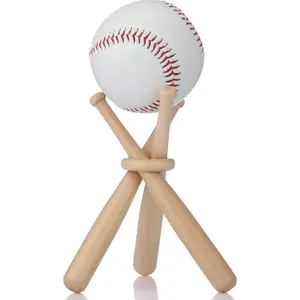 Baseball Stand Holders Balls Display Bat Wooden Stand Holder Display Centerpieces Tables for Baseball Sports Lover Organiser Racks