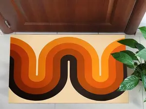 [NEW ARRIVALS] Scandinavian Style Rugs, Retro Rugs, Mid Century Rugs, Modern Rug, Bedroom Rug, Office Decor Rug, Boho Rug, Pet Friendly Rug, Orange Rug,