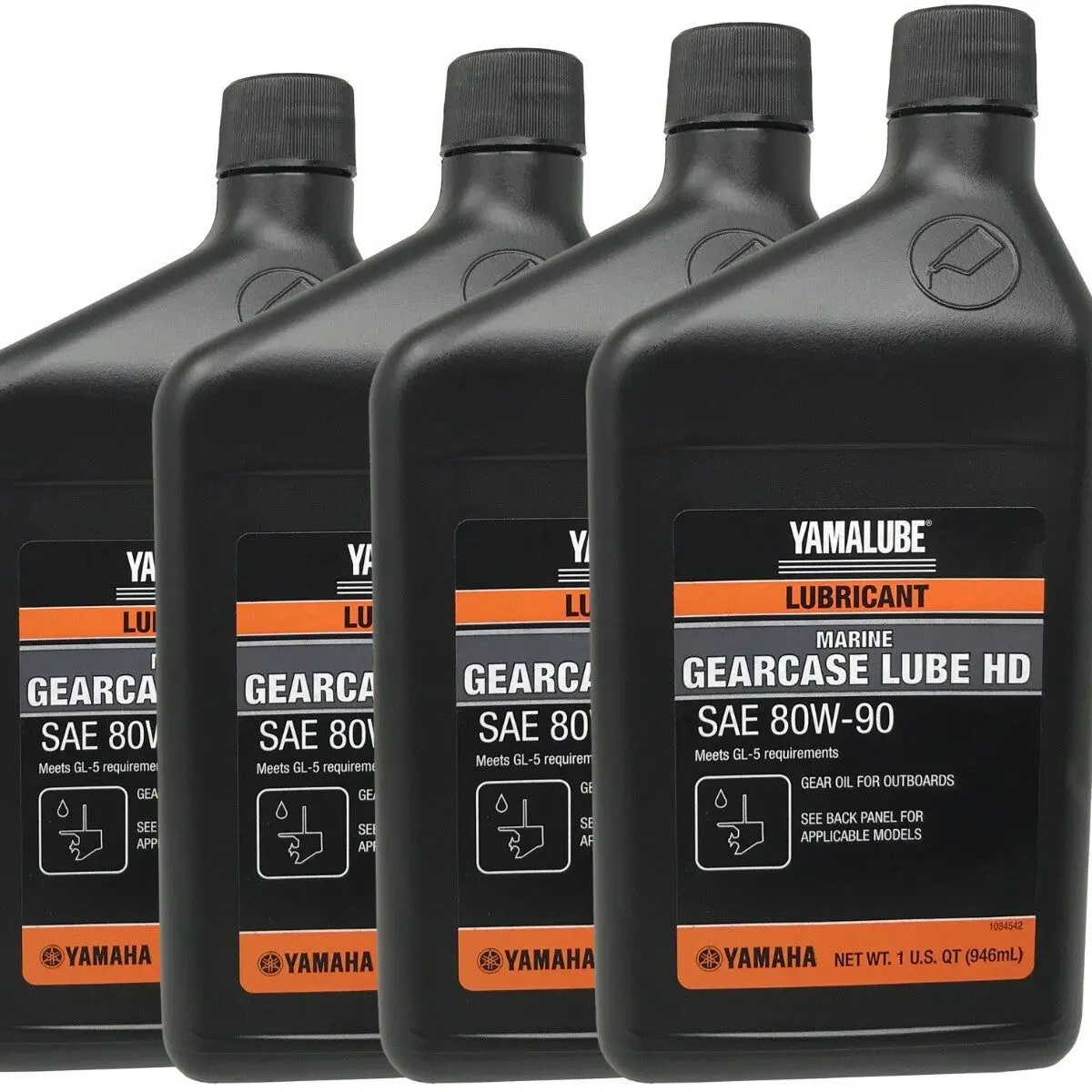 Yamaha Genuine OEM Gearcase Lube HD ACC-GLUBE-HD-QT - 4 Pack