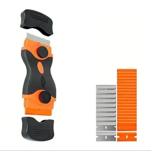 21pcs Razor Blade Scraper Double Edge Razor Scraper Remover Tool with Razor Blades for Labels Stickers Decals Removal Tint Vinyl kitchen cook top glass grime grease cleaner Cleaning