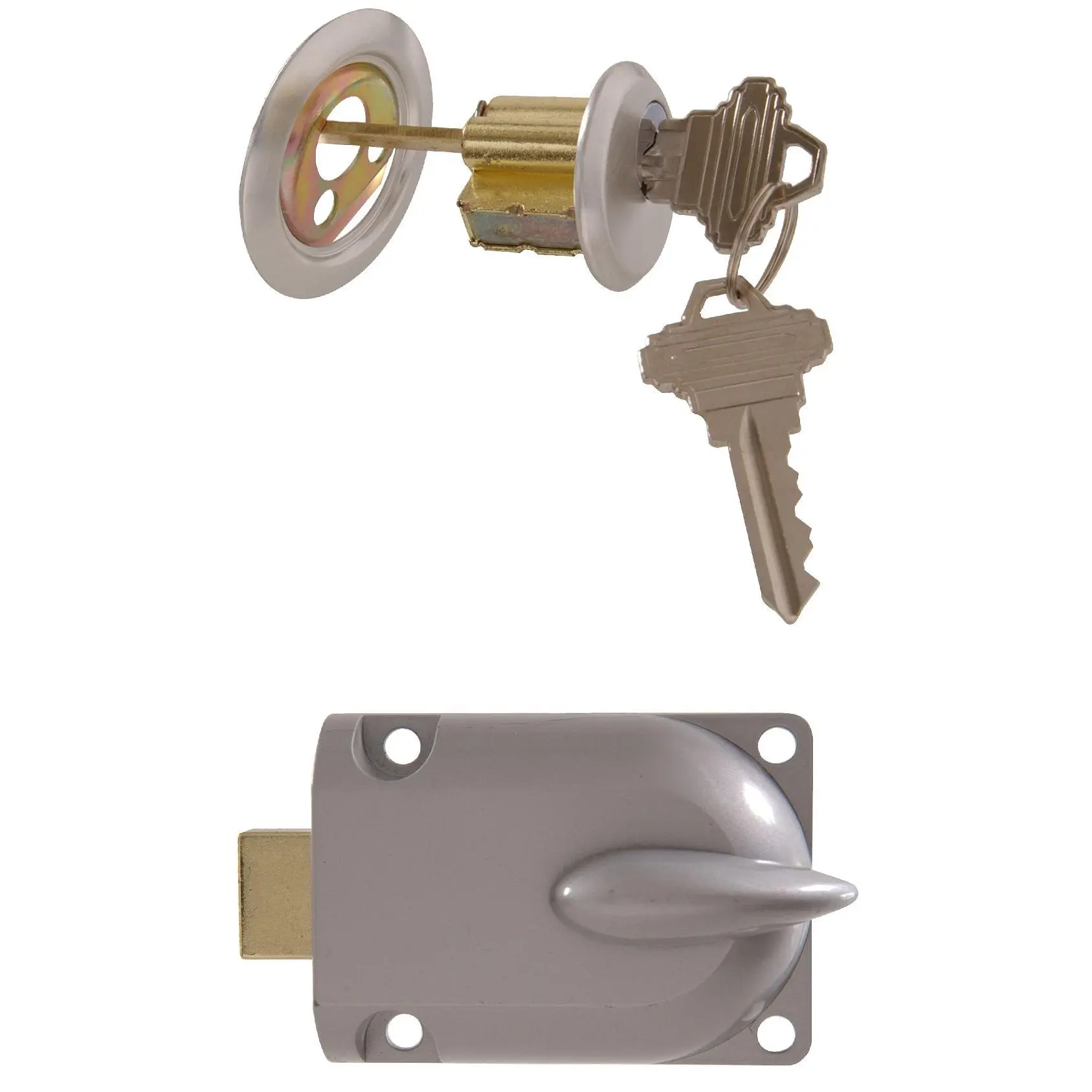 The Hillman Group 852754 Dead Bolt and Cylinder Lock, Silver