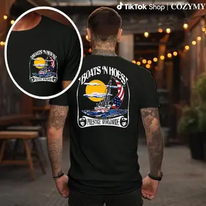 Boats n Hoez Summer Step  T-Shirt For Unisex Graphic Tees Print Top Casual Streetwear Gifts Shirts