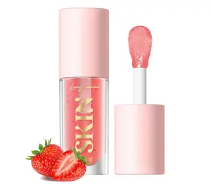 LANGMANNI Moisturizing Lip Oil,No-Sticky Lip Gloss Lip Balm Lip Care,Fruit Flavoured Lip Oil For Dry Lip's Moisturizing Hydrating And Nourishing ((Strawberry))
