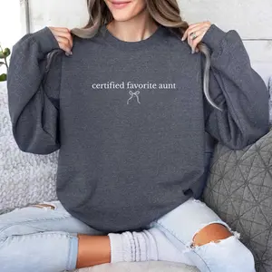 Certified Favorite Aunt Short Sleeve T-SHIRT / Sweatshirt: Soft & Cozy Cotton-Blend Pullover