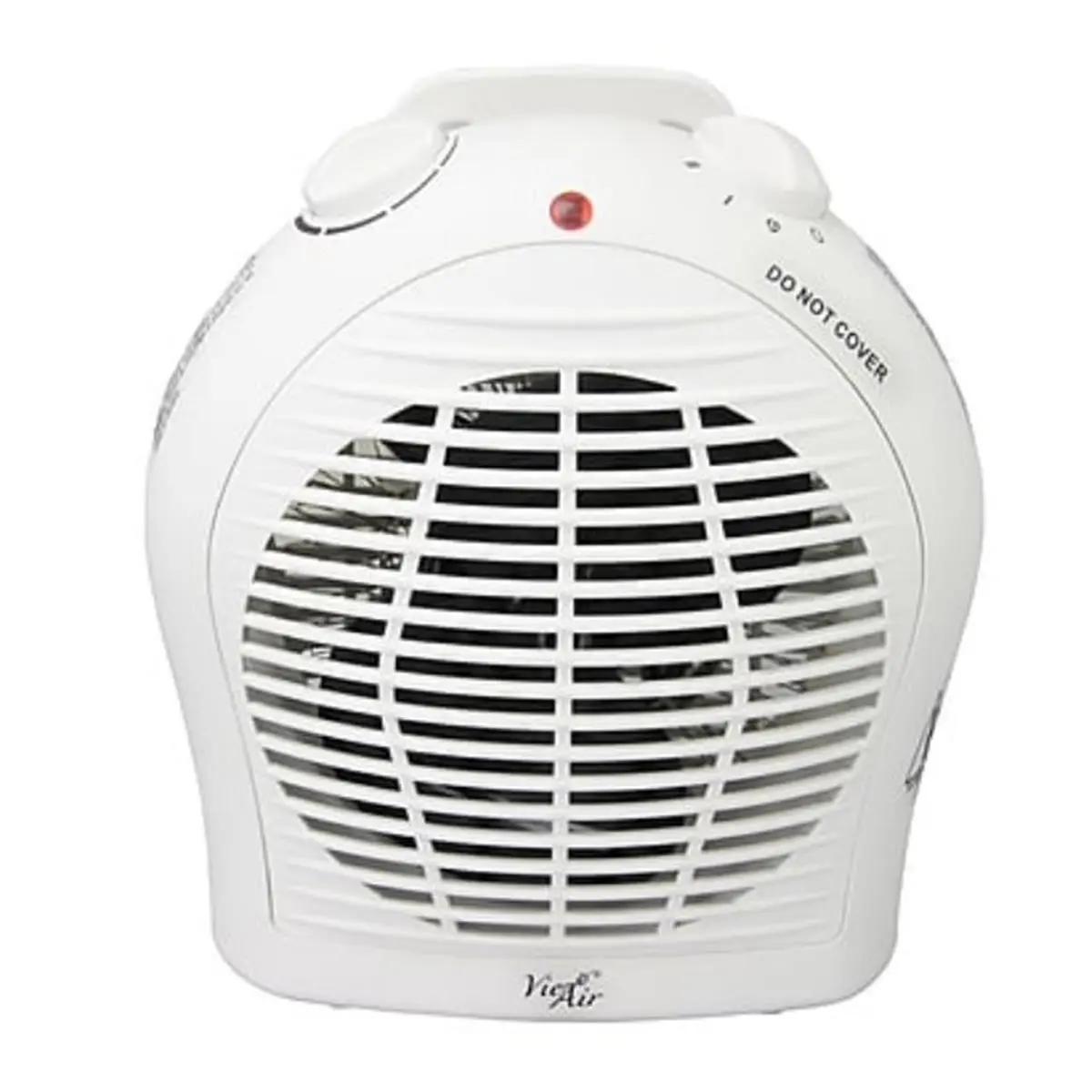 Vie Air VA-305 Portable Adjustable Fan Heater - 2 Heat Settings, 120-150 sq ft Coverage, All Seasons, Any Weather, White
