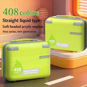 Guangna408 Color Acrylic Markers for Professional Art, High Elastic Soft Tip, Waterproof and Scratch Resistant, Multi-Material Use