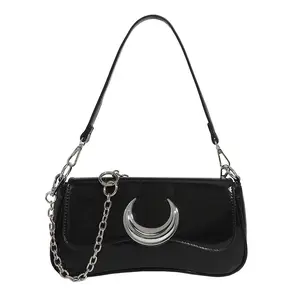Multi-Ways Moon Purse 2000s Y2k Crossbody Crescent Shoulder Bag for Women