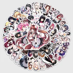 50Pcs Anime Maid Stickers Cute Japanese Style Sexy Girl Decals Laptop Phone Skateboard DIY Decor Stickers