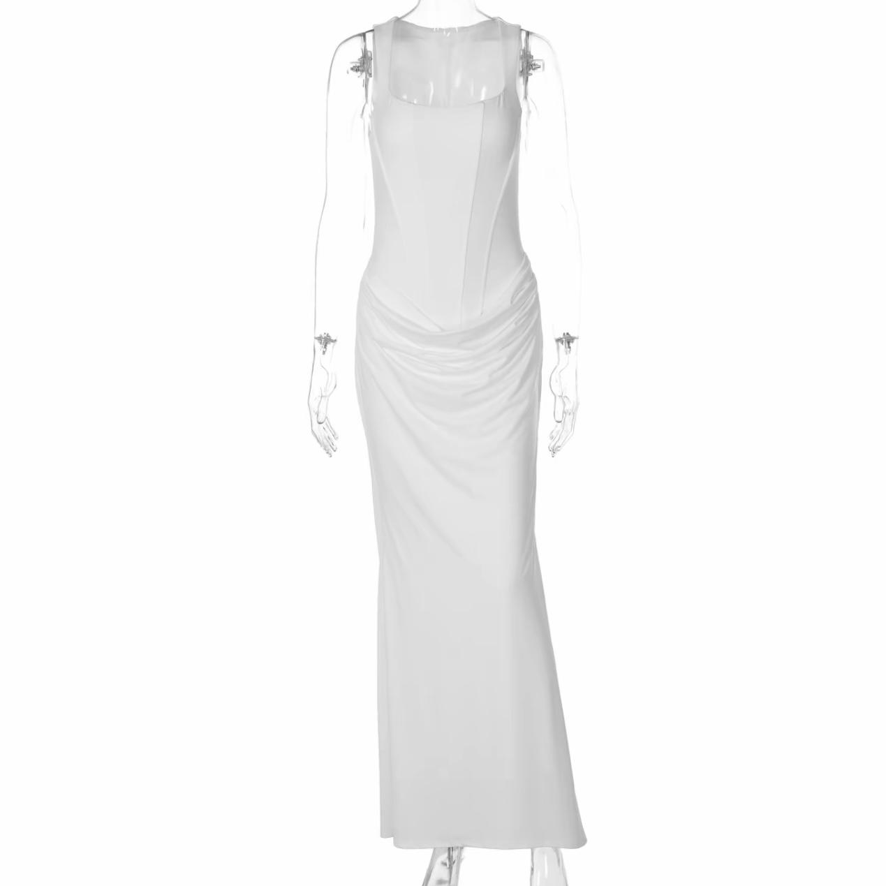 Elegant Corset Evening Dress Women Sleeveless Maxi Gown Formal Wear Formal Events Special Occas