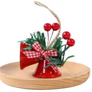 Christmas Iron Bell Ornament, Ringer Hanging Decoration for Christmas Tree DIY Accessories, Window Display Prop, Holiday Decorations