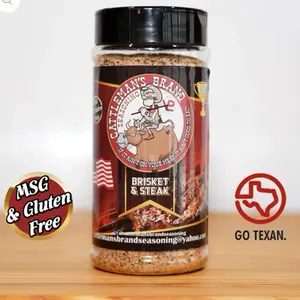 Cattleman's Brand Brisket & Steak Seasoning MSG & Gluten Free Versatile for Meat Vegetables Eggs Crackers Go Texan