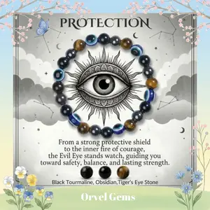 Evil Eye Protection Crystal Bracelet - Perfect for Men, Women, Couples, and Friends | Ideal for Daily Wear