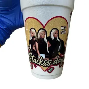 Custom Foam Cup – Personalized Name, Phrase, or Aesthetic Text (1–4 Cups)
