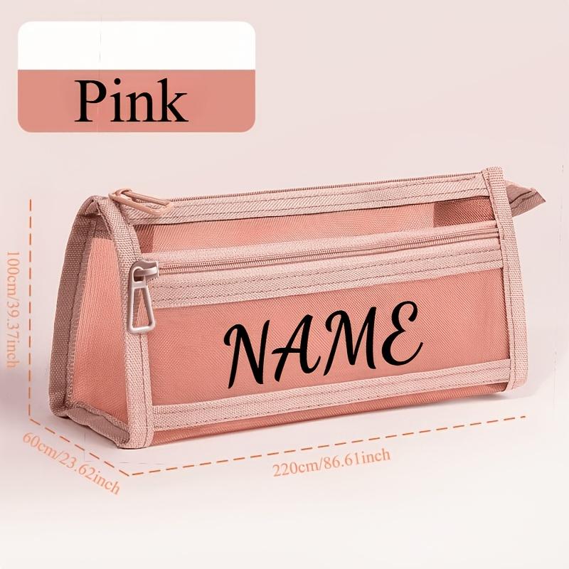 Customizable Transparent Pencil Case with Name, Random Styles, Essential for Exams/student Stationery,
