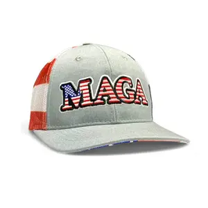 Socialism Sucks Make America Great Again MAGA American Flag Trucker Hat | Unisex Adjustable Baseball Cap for Patriotic Americans
