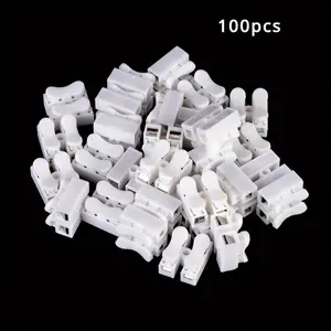 100pcs CH-2 Quick Wire Connection Terminals - Premium Spring Wire Connectors For Electrical Cable Clamp Terminal Block Connector