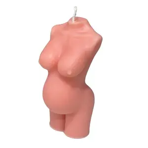 Pregnant-shaped candle