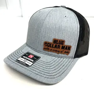 Blue Collar Man Hat, Richardson 112 Trucker Hat, Funny Hat, Gift for Man, Gift for Husband, Boyfriend gift, Trucker Hat for Dad