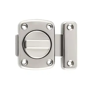 2pcs Rotating Safety Door Lock Set, Sliding Bolt Lock, Dual-Sided Rotation, Brushed Finish, Easy Installation, Bathroom, Wine Cabinet, Pet Door