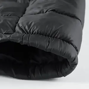 Men's Black Quilted Puffer Jacket - Lightweight, Stand Collar, Fashionable Winter Coat