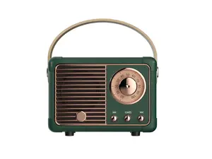 Dosmix Retro Bluetooth Speaker, Vintage Decor Mini Wireless Speaker, Cute Portable Small Speaker for Bedroom Desk Kitchen Office, Old Fashion Style Room Decor Speaker, Gift for Women Men Girls(Green)