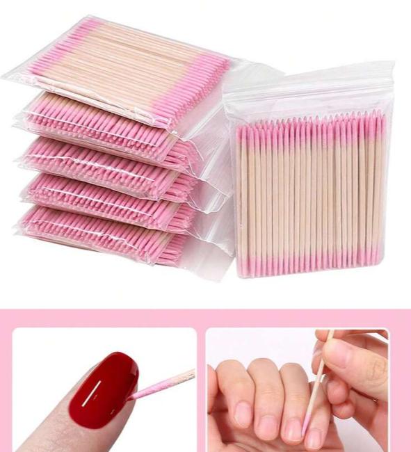 100pcs Double-HeadedWooden Makeup & Cleaning Swabs - Dual-Tipped For Eyelash Extension Glue Removal & Precise Beauty Applications Nail Supplies,Nail Tools,Nail Art Tools,Back To School,Nails,Nail Tools For Press On Nails,Manicure Pedicure Tools 100pcs Double-HeadedWooden Makeup & Cleaning Swabs - Dual-Tipped For Eyelash Extension Glue Removal & Precise Beauty Applications Nail Supplies,Nail Tools,Nail Art Tools,Back To School,Nails,Nail Tools For Press On Nails,Manicure Pedicure Tools