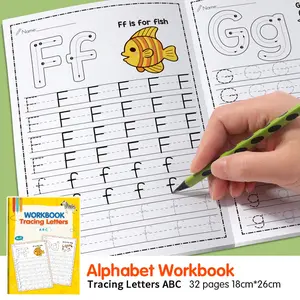 English Alphabet Tracing Book, 26 Letters Upper and Lower Case, Pen Control Training Workbook, Ideal for Kids Learning Writing Skills