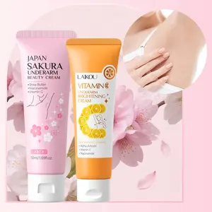 LAIKOU Japan Sakura Vitamin C Underarm Cream, Brightening, Moisturizing, Improving Dull & Dark Underarm Skin, Daily Body Care for Smooth & Radiant Armpits