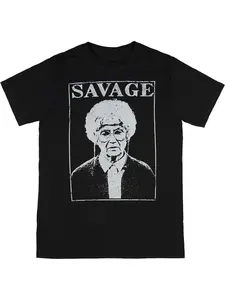 The Golden Girls Sophia Savage Fitted T-Shirt - Retro TV Show Geometric Graphic Print Tee