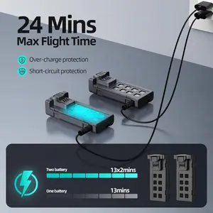 Drone with Camera 1080P HD, FPV Foldable Mini Drone for Beginners Kids Boys Girls, with 2 recharging Batteries, Carrying Case, One Key Start, Stable Hover, Trajectory Flight, Toys Gifts (Black)