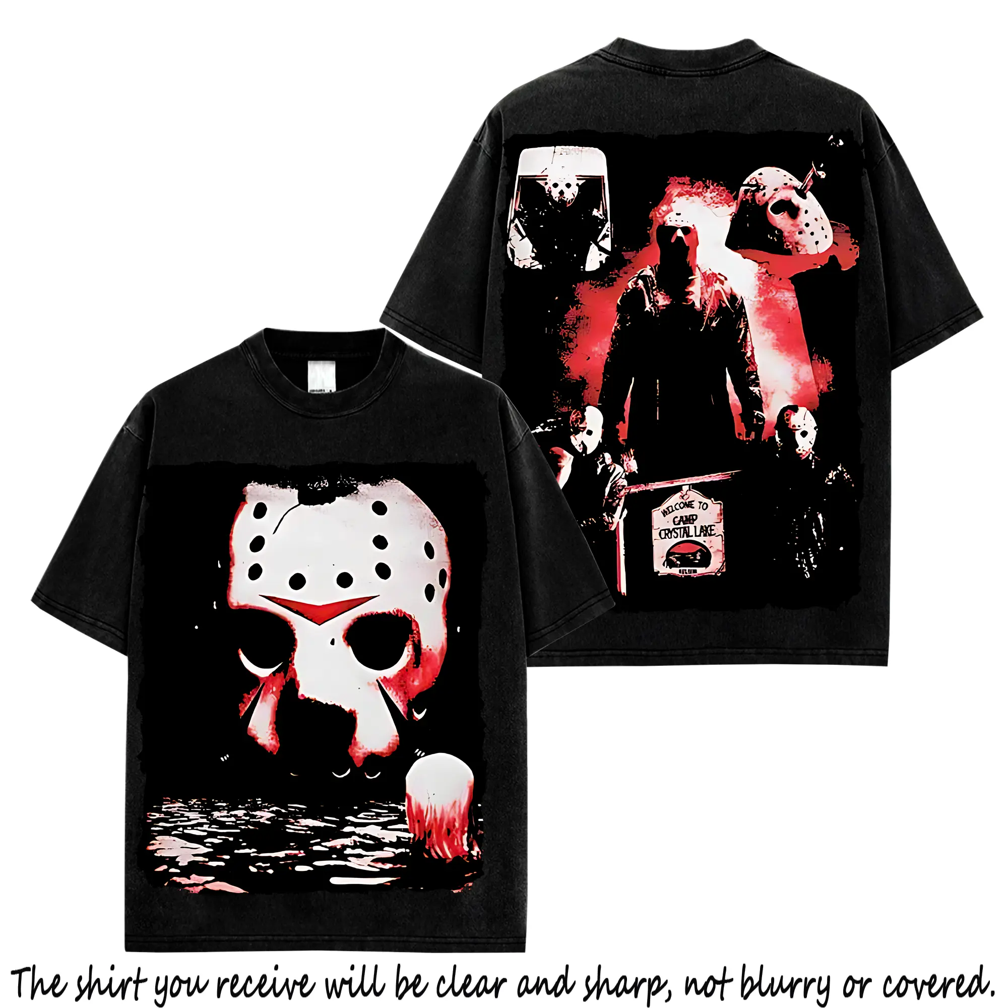 Friday the 13th Horror Shirt, Jason Voorhees Graphic Tee, Classic Slasher Movie T-Shirt, Hockey Mask Killer Fan Gift, Vintage Streetwear Tee