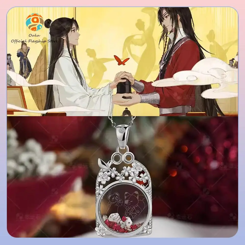 New Genuine Heaven Official'S Blessing Necklace Bl Acrylic Charm Xie Lian Hua Cheng Silver Jewelry Anime Peripheral Gift Toy