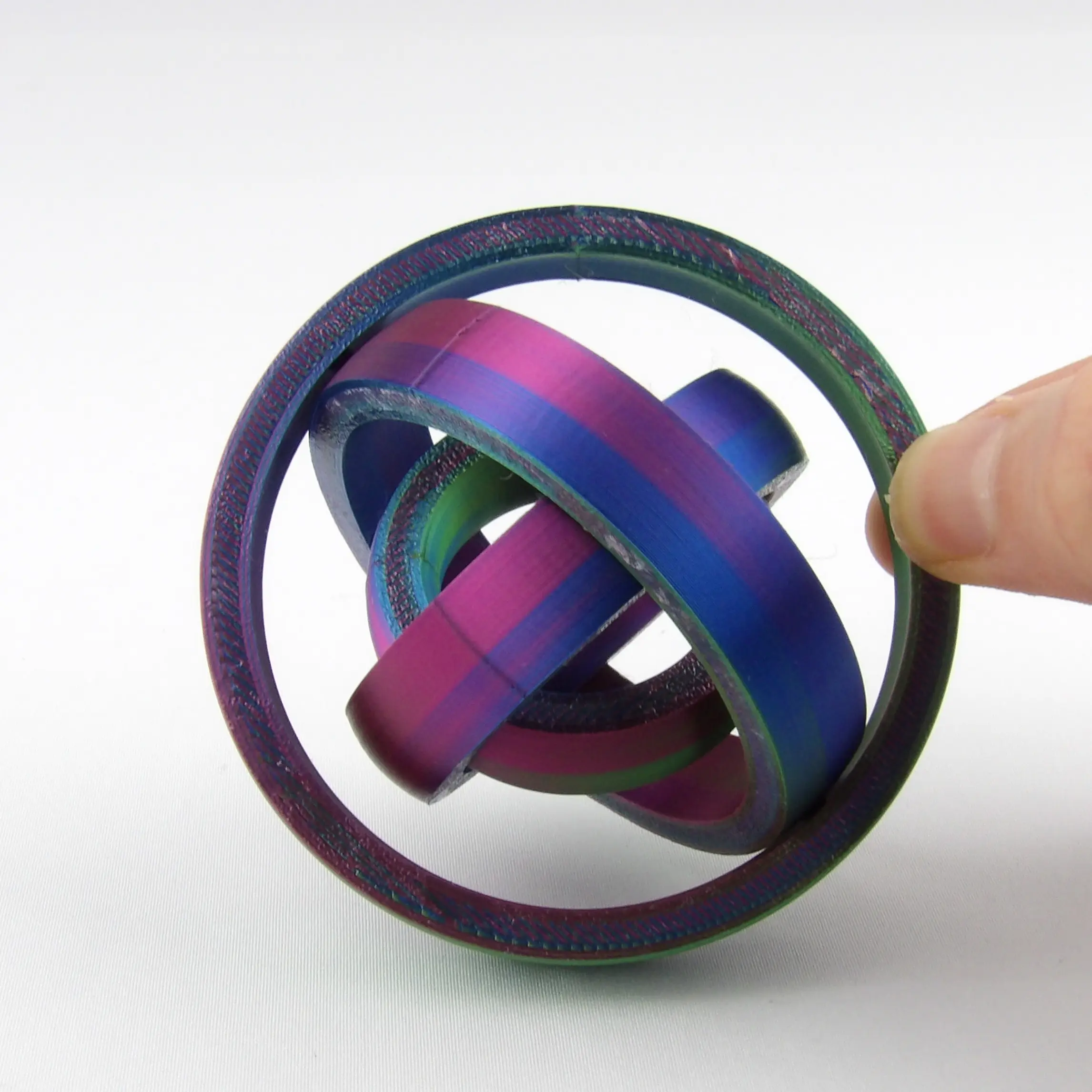 3D Printed Gyroscopic Fidget Rings - Stress Relief and Fidget Toy - Multicolor! Durable Smooth Spinner Neon