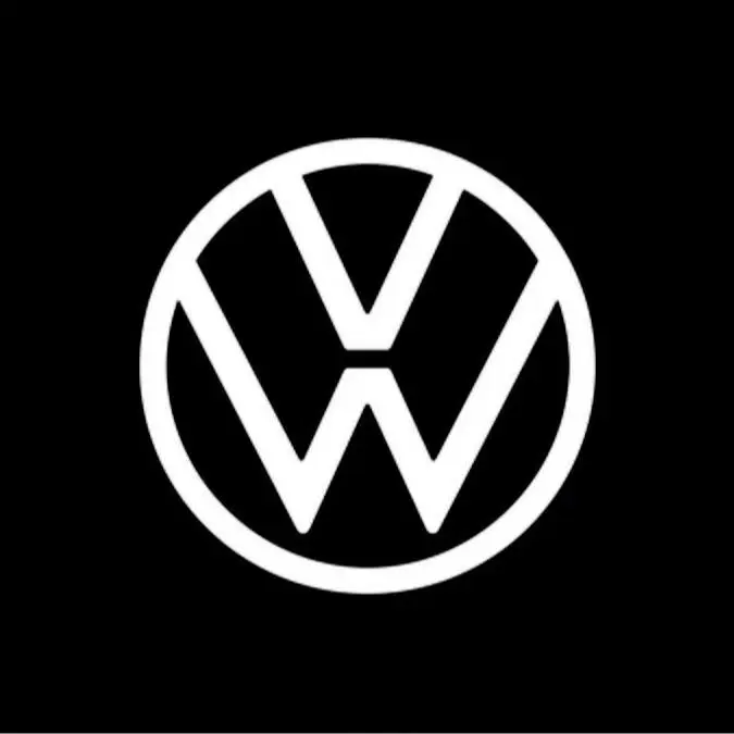 For Black and white VW logo-2pcs