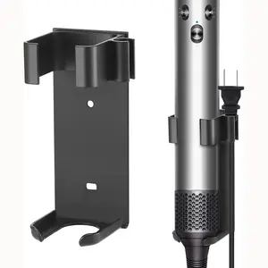 Aluminum Alloy Storage Rack for Curling Irons, Straighteners, Multi-Function Styling Accessories, No Drilling Adhesive ()