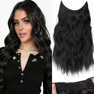 [Plodon] Black 24/20/16 inch Light and Comfortable Hair Thickening Sheets with Invisible Edges; Easily Adds Thickness to Hair, Seamlessly Blends Into the Roots, One Sheet with 4 Clips, Exclusively for Women, A Springtime Must-Have.