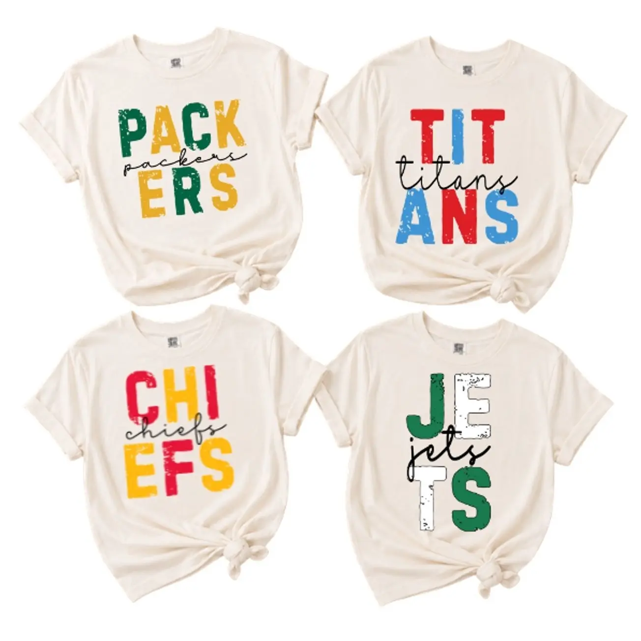 COMFORT COLORS All Team Ivory Color T-Shirts, 32 Team T-shirt , Retro Tees,For Women, For Men, Classic T-Shirt All Teams , Gifts For Fan , Custom Football Team  LO7