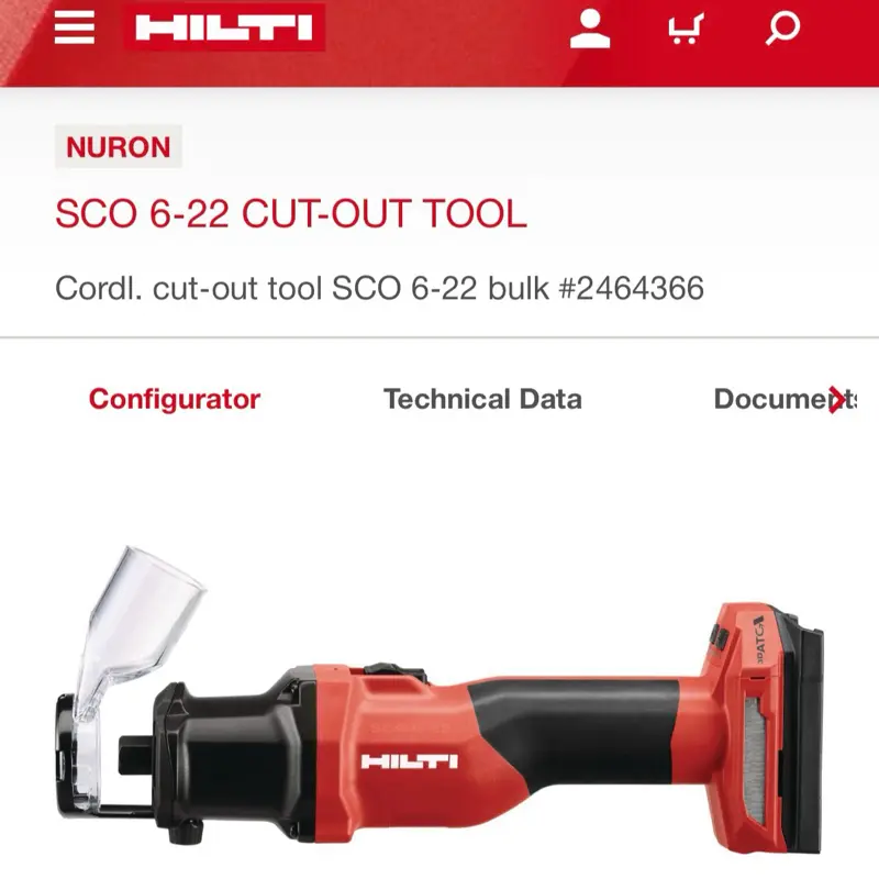 SCO 6-22 Drywall Cutter, Hardware Cutting Tool (Tool Only)