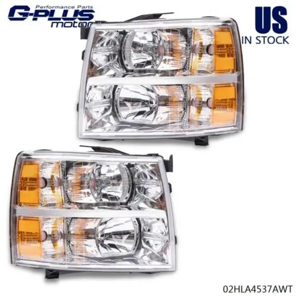 G-PLUS Headlights for 2007-2014 Chevy Silverado 1500 2500HD 3500HD Headlights LH+RH Side G-PLUS Headlights for 2007-2014 Chevy Silverado 1500 2500HD 3500HD Headlights LH+RH Side